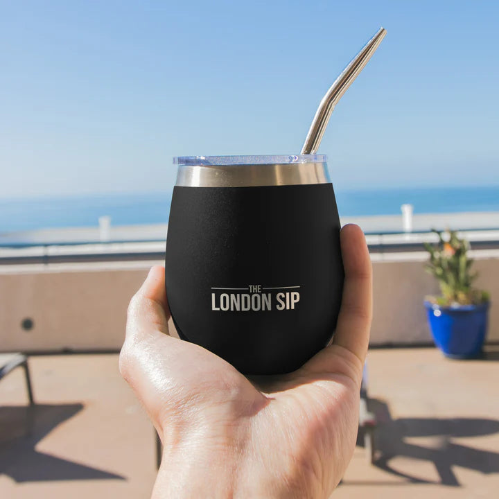 The London Sip - 8 Oz Black Yerba Mate Cup Set - YMC8S-B