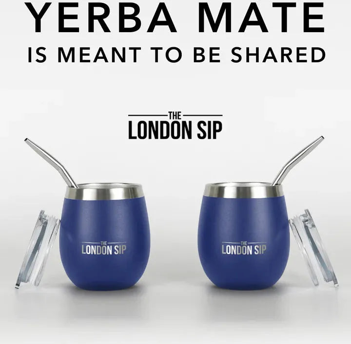 The London Sip - 8 Oz Blue Yerba Mate Cup Set - YMC8S-U