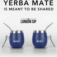 The London Sip - 8 Oz Blue Yerba Mate Cup Set - YMC8S-U