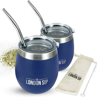The London Sip - 8 Oz Blue Yerba Mate Cup Set - YMC8S-U