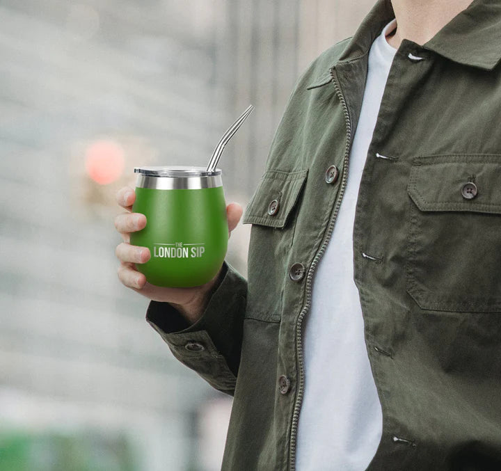 The London Sip - 8 Oz Green Yerba Mate Cup Set - YMC8S-G