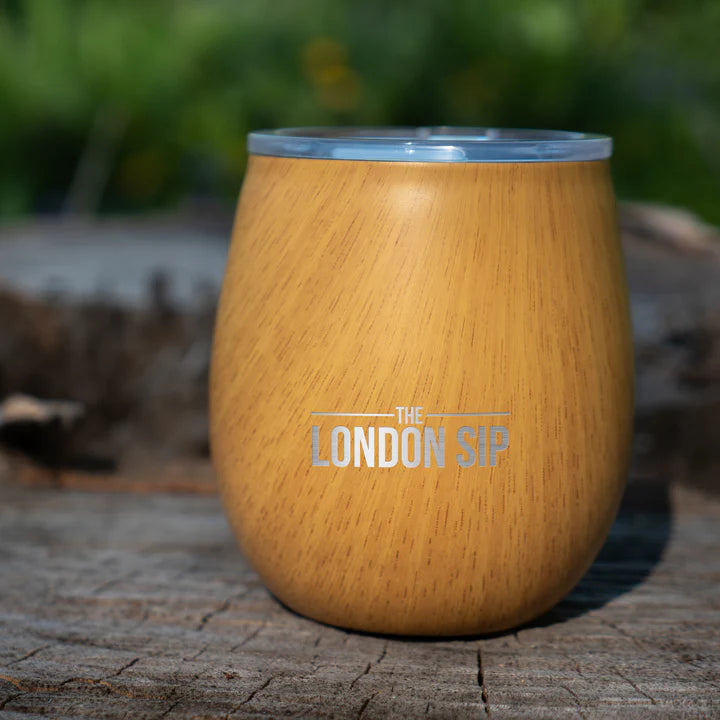 The London Sip - 8 Oz Light Burl Wood Yerba Mate Cup Set - YMC8S-LTB