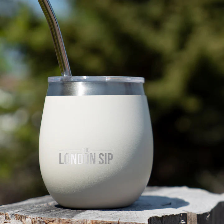 The London Sip - 8 Oz Pearl White Yerba Mate Cup Set - YMC8S-PRL
