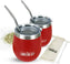 The London Sip - 8 Oz Red Yerba Mate Cup Set - YMC8S-R