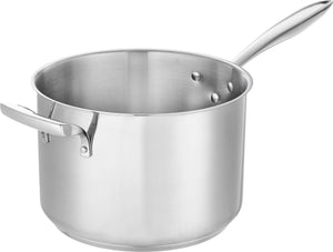 Thermalloy - 10 QT Stainless Steel Sauce Pan with Helper Handle (Lid Not Included) - 5724040