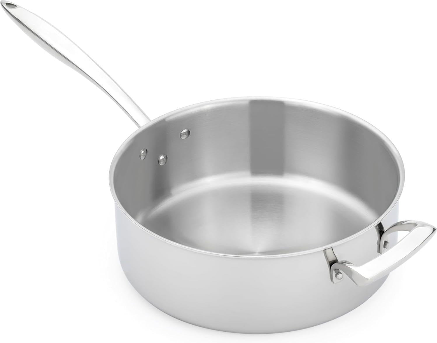 Thermalloy - 11" Tri-Ply Stainless Steel Sauce Pot with Handle - 5724206