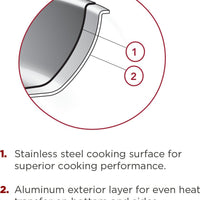 Thermalloy - 12" Aluminum 2-Ply Fry Pan - 5812812