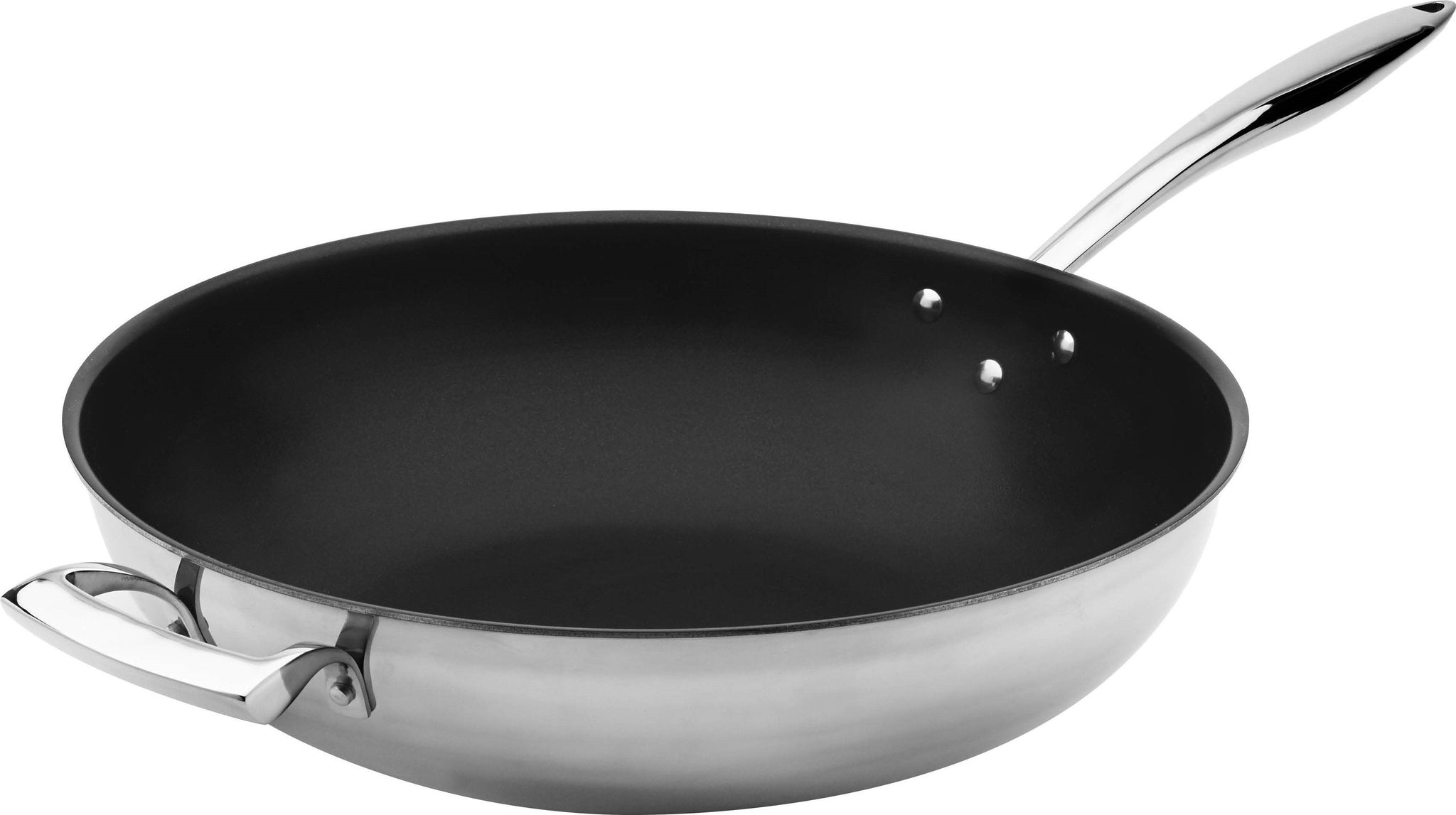 Thermalloy - 12" Tri-Ply Stainless Steel Non-Stick Wok - 5724102