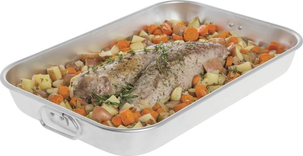 Thermalloy - 17" x 11" x 2" Aluminum Roast Pan - 5811015