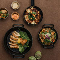 Thermalloy - 5.5" Black Carbon Steel Fry Pan with 2 Handles - 573745