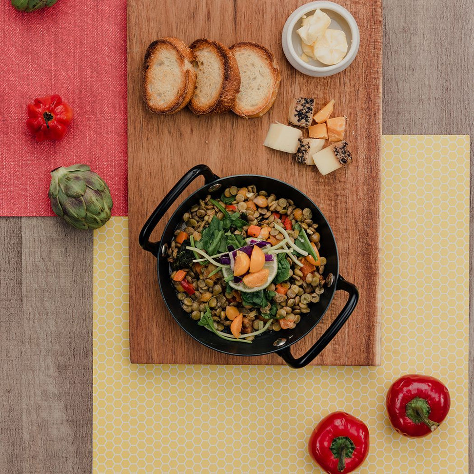 Thermalloy - 6.3" Black Carbon Steel Fry Pan with 2 Handles - 573746