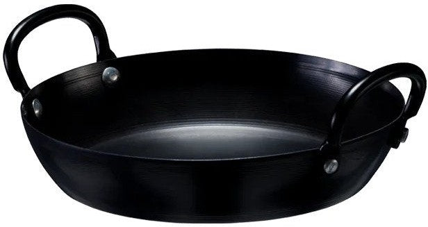 Thermalloy - 6.3" Black Carbon Steel Fry Pan with 2 Handles - 573746