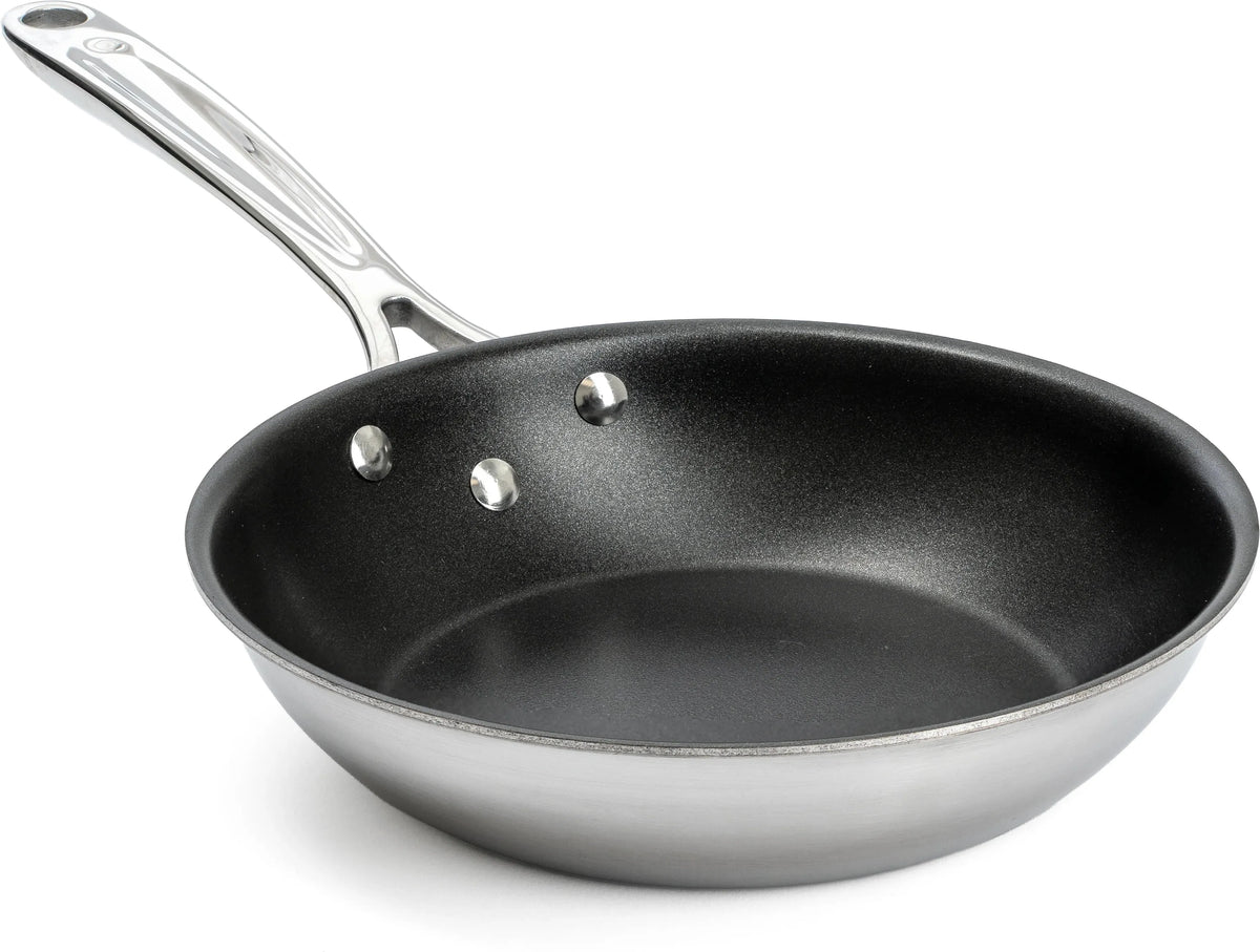 Thermalloy - 8" Tri-Ply Stainless Steel Non-Stick Fry Pan with ProGrip Handle - 5724156