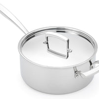 Thermalloy - 9.5" Tri-Ply Stainless Steel Sauce Pot with Handle - 5724205