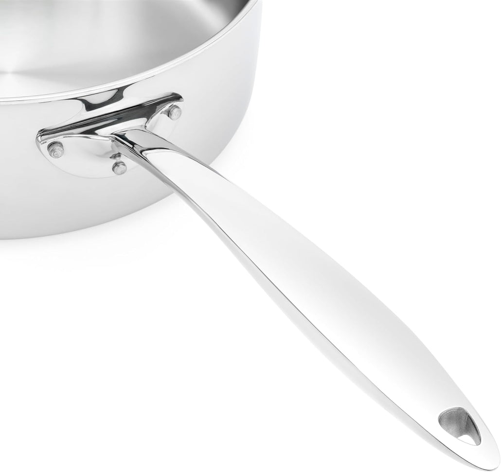 Thermalloy - 9.5" Tri-Ply Stainless Steel Sauce Pot with Handle - 5724205