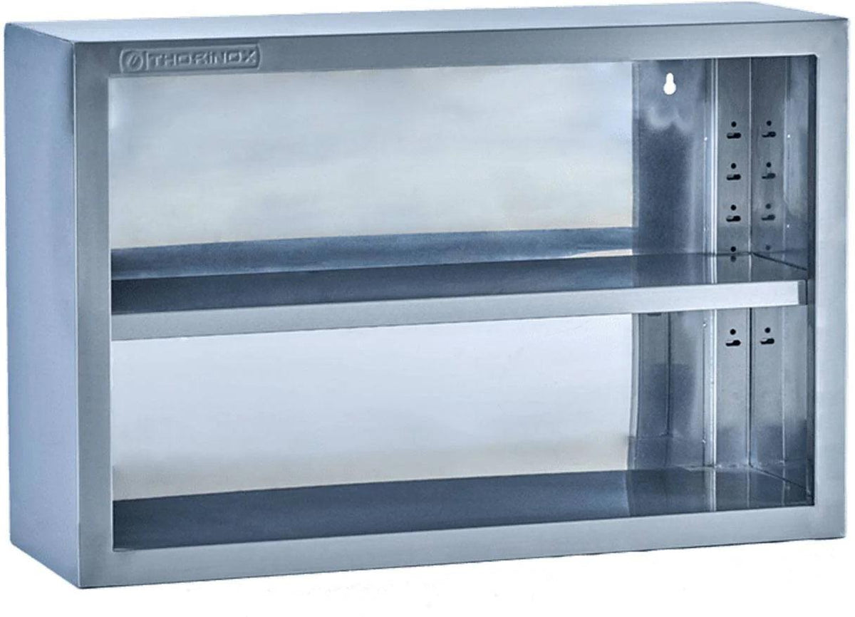 Thorinox - 12" x 48" Wall Mounted Open Storage Cabinet - TWCO-1248-SS