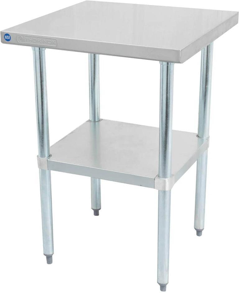Thorinox - 24" x 24" Stainless Steel Work Table with Galvanized Steel Undershelf and Legs - DSST-2424-GS
