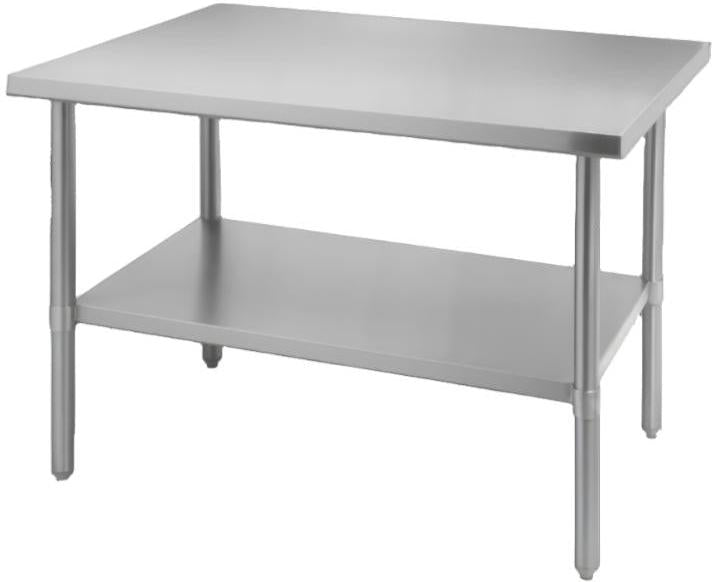 Thorinox - 24" x 72" Stainless Steel Work Table with Stainless Steel Undershelf and Legs - DSST-2472-SS