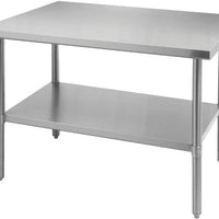 Thorinox - 24" x 72" Stainless Steel Work Table with Stainless Steel Undershelf and Legs - DSST-2472-SS
