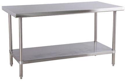 Thorinox - 24" x 96" Stainless Steel Work Table with Galvanized Steel Undershelf and Legs - DSST-2496-GS