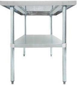 Thorinox - 30" x 15" Stainless Steel Work Table with Galvanized Steel Undershelf and Legs - DSST-3015-GS