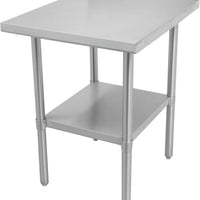 Thorinox - 30" x 15" Stainless Steel Work Table with Galvanized Steel Undershelf and Legs - DSST-3015-GS