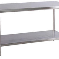 Thorinox - 30" x 24" Stainless Steel Work Table with Galvanized Steel Undershelf and Legs - DSST-3024-GS
