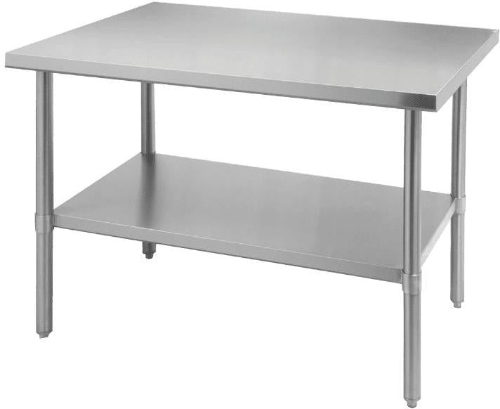 Thorinox - 30" x 36" Stainless Steel Work Table with Stainless Steel Undershelf and Legs - DSST-3036-SS