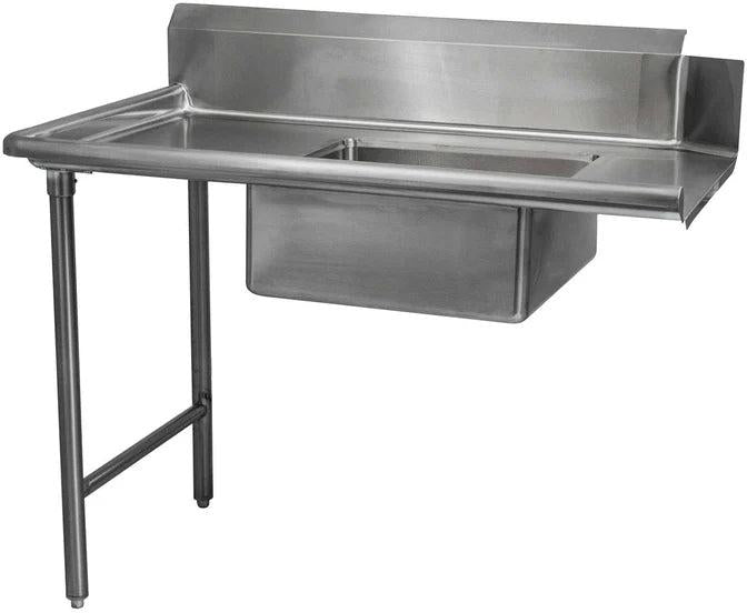 Thorinox - 30" x 48" Soiled Dish Table - Left - Stainless Steel Basket Included / 2 Holes for Wall Mount Faucet - TSDT-3048-LWM