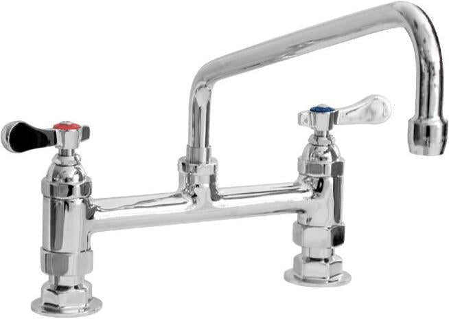 Thorinox - Deck Mount Faucet 8" Centre and 12" Swivel Spout - DM-08-S12