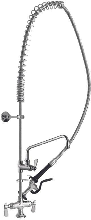 Thorinox - Deck Mount Pre-rinse with 55" Flexible Hose and 12" Swivel Spout - DM-200-S12
