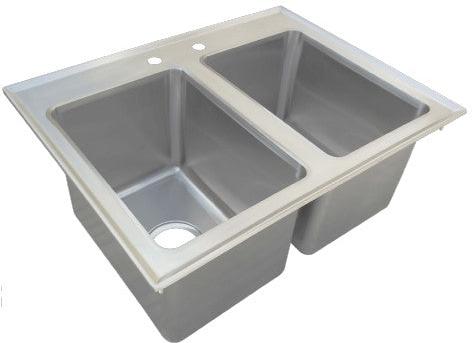 Thorinox - Double Drop-In Sink 10" x 14" x 10" - TDDIS-1014-10
