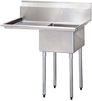Thorinox - Single Sink 18" x 21" with Left Drainboard - TSS-1821-L18