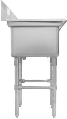 Thorinox - Single Sink 18" x 21" with Right Drainboard - TSS-1821-R18