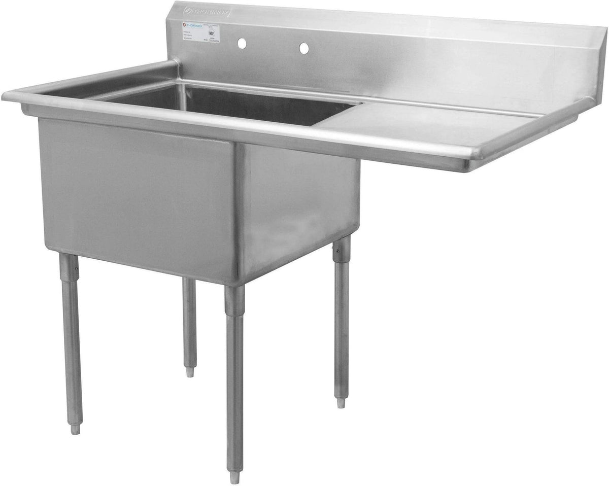 Thorinox - Single Sink 18" x 21" with Right Drainboard - TSS-1821-R18