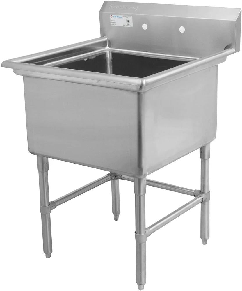 Thorinox - Single Sink 24" x 24" No Drainboard - TSS-2424-0