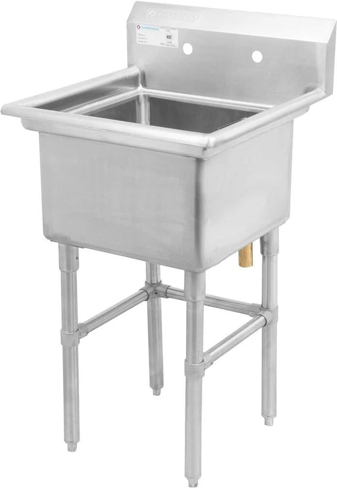 Thorinox - Single Sink 24" x 24" with Left Drainboard - TSS-2424-L24
