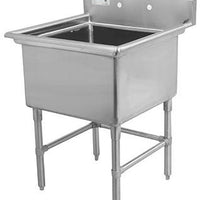 Thorinox - Single Sink 24" x 30" with Centre Drain, No Drainboard - TSS-2430-C