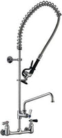 Thorinox - Wall Mount Pre-rinse with 55" Flexible Hose and 8" Swivel Spout for 18" Sinks - WM-200-S8