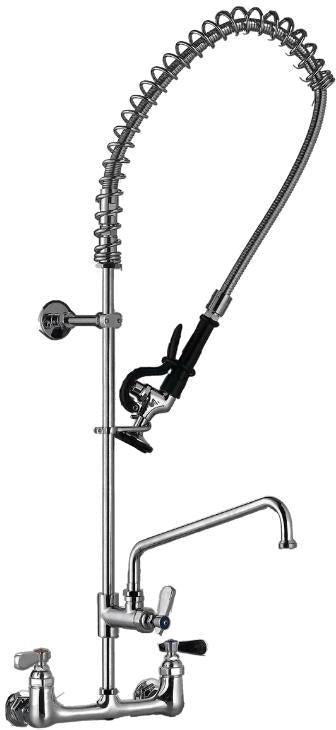 Thorinox - Wall Mount Pre-rinse with 55" Flexible Hose and 8" Swivel Spout for 18" Sinks - WM-200-S8