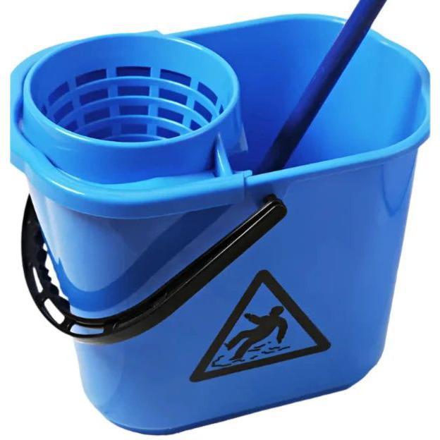 TiSA - 14 L Blue Oval Bucket With Wringer, 20/Cs - TS0358
