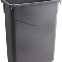 TiSA - 15 Gal Grey Rectangle Wastecan, 5/cs - TS0056