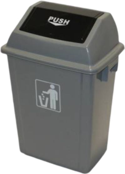 TiSA - 15 Gal Grey Rectangle Wastecan & Lid - TS0043