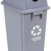 TiSA - 15 Gal Rectangle Wastecan With Can Lid, 5/cs - TS0055