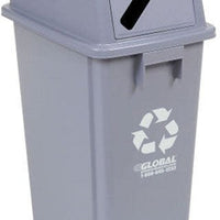 TiSA - 15 Gal Rectangle Wastecan With Paper Lid, 5/cs - TS0054