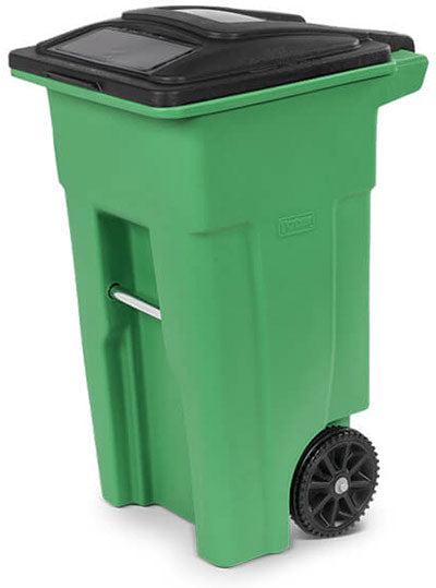 TiSA - 26Gal Green Wheeled Container, 3/Cs - TS0050GN