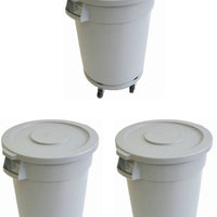 TiSA - 32 Gallon Grey Round Container Kit, 3/cs - TS0031