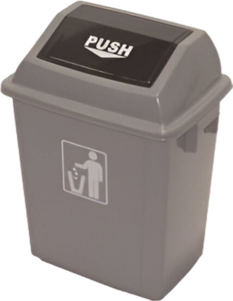 TiSA - 6 Gal Grey Rectangle Wastecan & Lid - TS0045