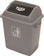 TiSA - 6 Gal Grey Rectangle Wastecan & Lid - TS0045