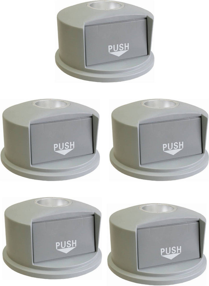 TiSA - Dome Top Lid with Ashtray Fits For 32 Gal Container, 5/cs - TS0042